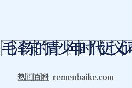 毛泽东的青少年时代近义词是什么意思的图片